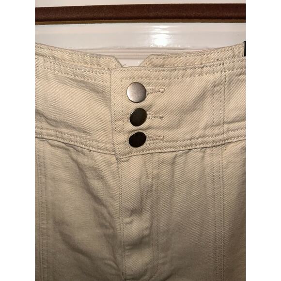 Fashion Nova Pants Size XL (29x25) Right on Time Balloon Crop Nude Cream Tapered - Picture 3 of 11